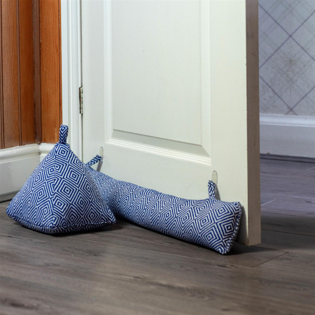 Nicola Spring - Chevron Door Stop & Draught Excluder Set