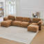 Canapé modulaire surdimensionné à 173 places avec canapé-lit 4 places avec 2 repose-pieds mobiles et 2 tables d'appoint avec rangement 173,5 "Teddy-44833754-44833755