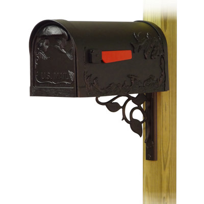 Hummingbird Aluminum Post Mounted Mailbox