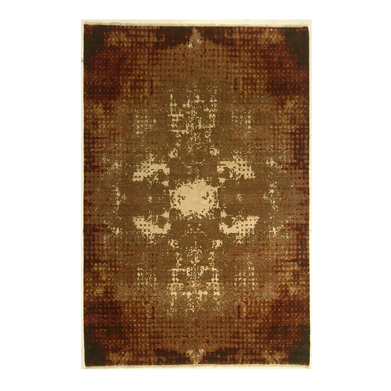 Hand Knotted Wool Abstract Rug
