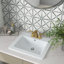 Lavabo de salle de bain rectangulaire encastré en porcelaine blanche 21 po x 18 po