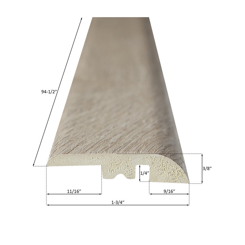 Vinyl 1.77'' W x 94.5'' L Overlap Reducer, Swiss Oak