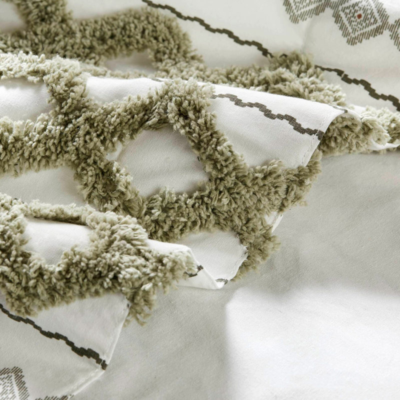 1 panneau de rideau imprimé en coton 50 po x 95 po avec rayures et doublure en chenille