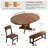 Einhomn 5-piece Round Dining Table Set For 4-6,59" Extendable Kitchen Table With 2 Ergonomic Chairs & 2 Benches,oval Modern Dining Room Table With Mdf Board For Small Space,easy Clean,walnut-180142838