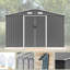 Remise en métal verrouillable 10 x 8 pi, gris, pour patio et jardin