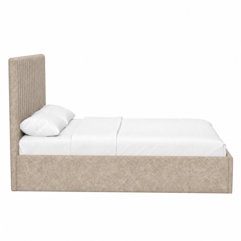 Upholstered Fabric Ottoman Bed