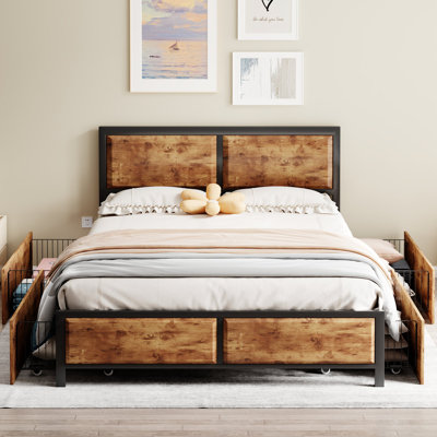 Metal Storage Bed