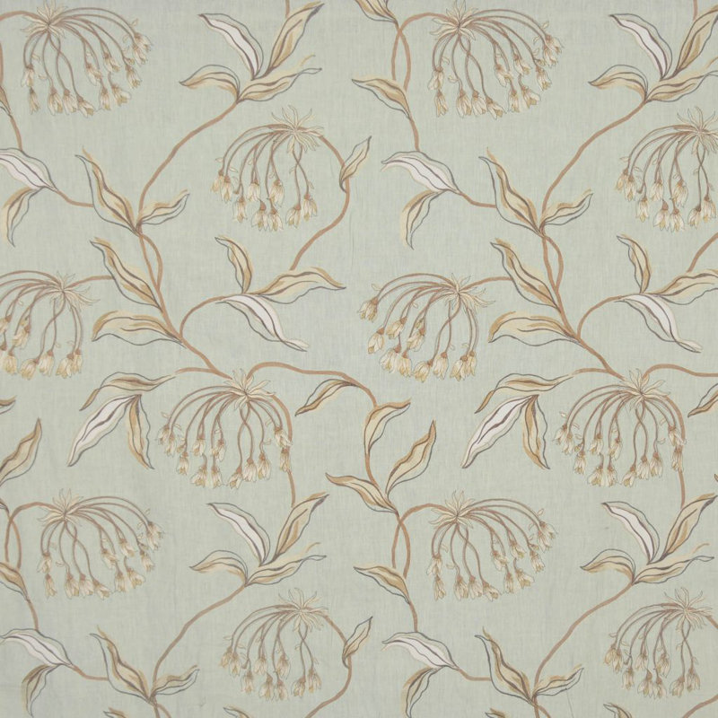 Allure Floral Foliage Fabric, Honey Mustard