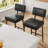 Modern 26" Counter Height Bar Stools with Backrest, Faux Leather Upholstery, Sturdy Metal Legs-752483419