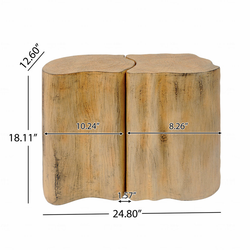 Table de bout de patio 2-en-1 MGO, Brun