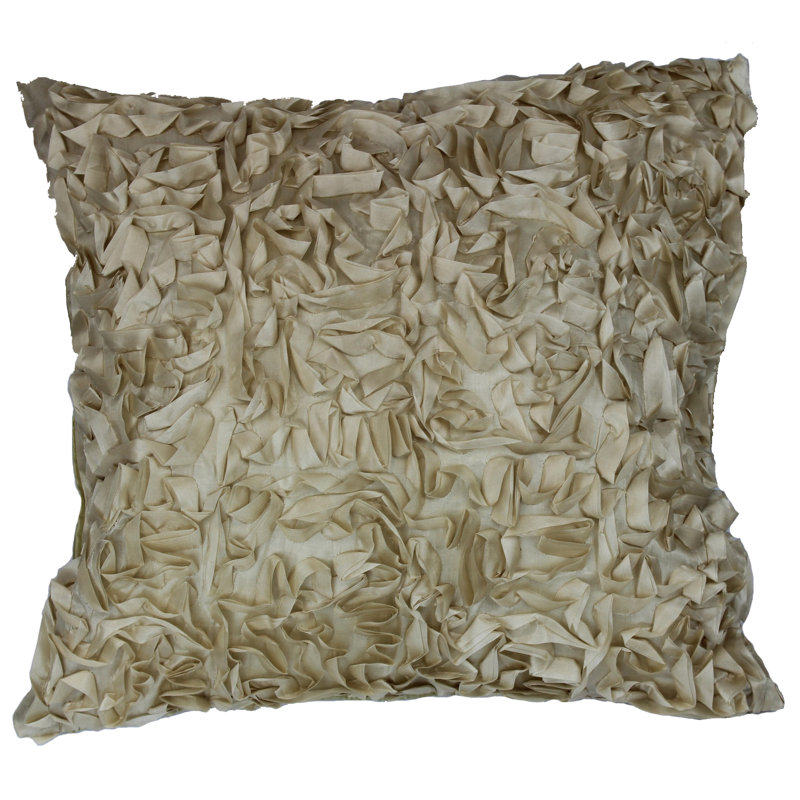 Silky Abstract 3D Design Pillow Cover, Gray