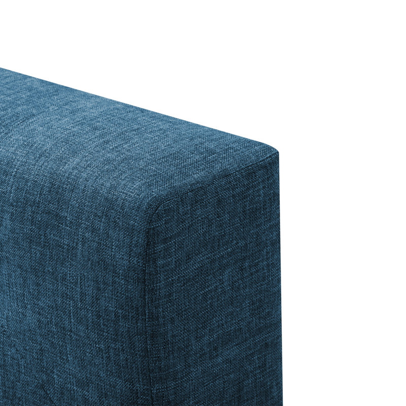 Achilles Upholstered Platform Bed, Ocean Blue, King