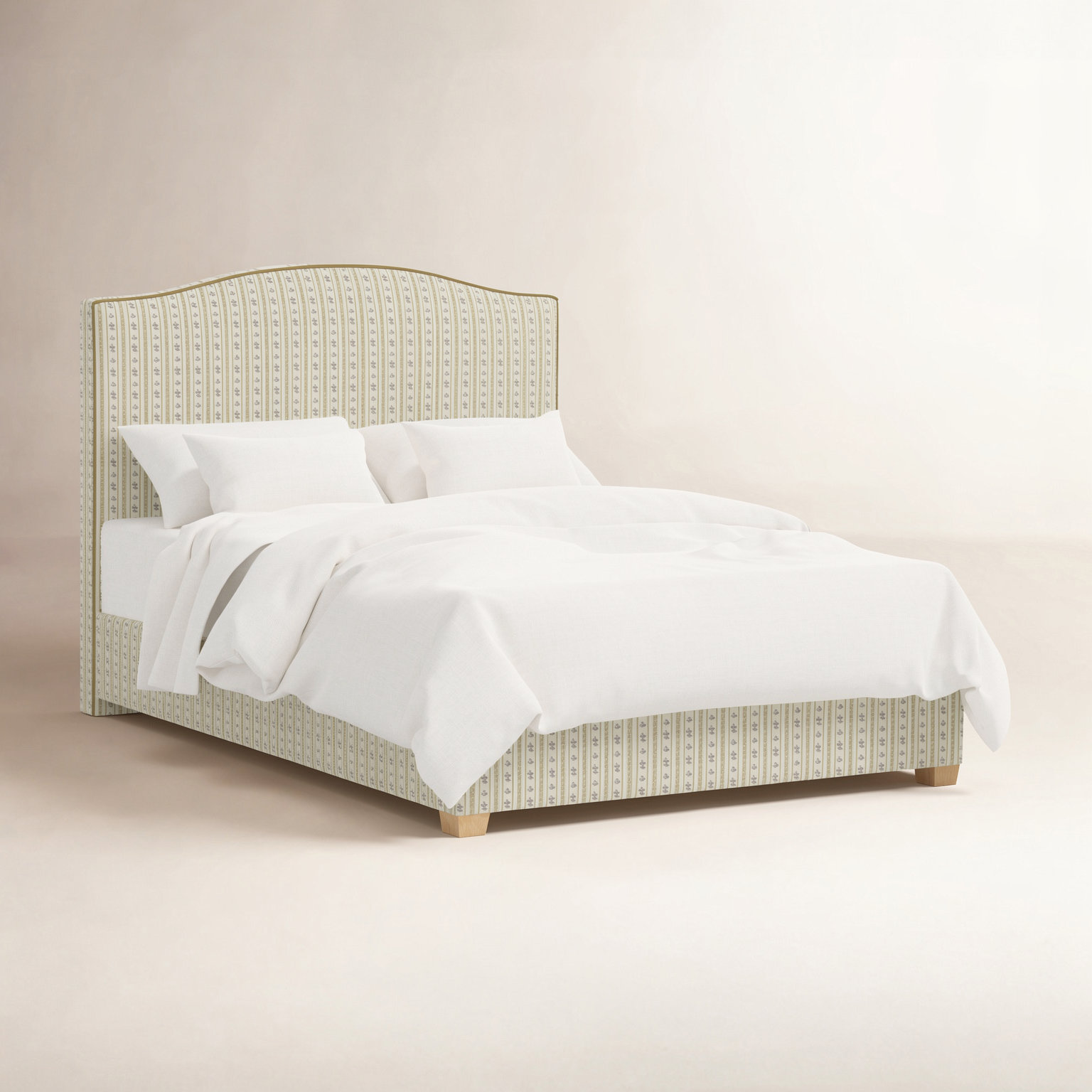 Stoffer Home x Cloth & Co. Cotton Upholstered Bed, Dijon , Queen