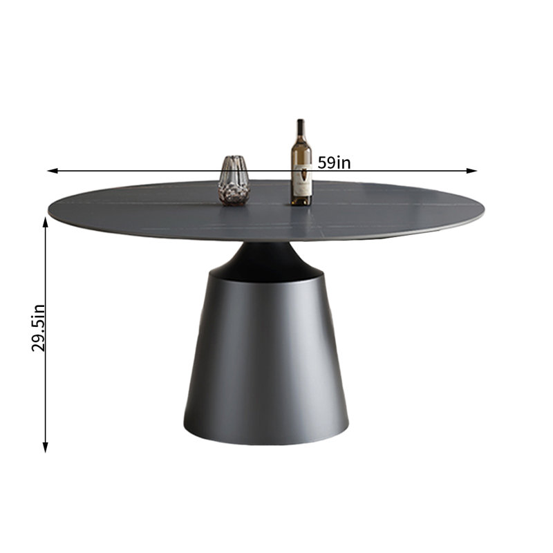 Table de salle à manger Dylon, H 29,5 po x L 59 po x l 59 po