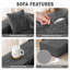 Modern Oversized 262cm Boneless Corner Sofa L-Shaped Corduroy Sofa With Storage Pockets-985689598-985689596