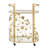 Larkynn Gold Finish Foliage Bar Cart With Mirror Top And Bottom