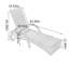 Chaise longue d'extérieur réglable en osier PE