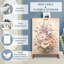 Rangement pour chaussures avec 3 tiroirs rabattables pour un élégant rangement floral pastel avec pivoines et fleurs sauvages