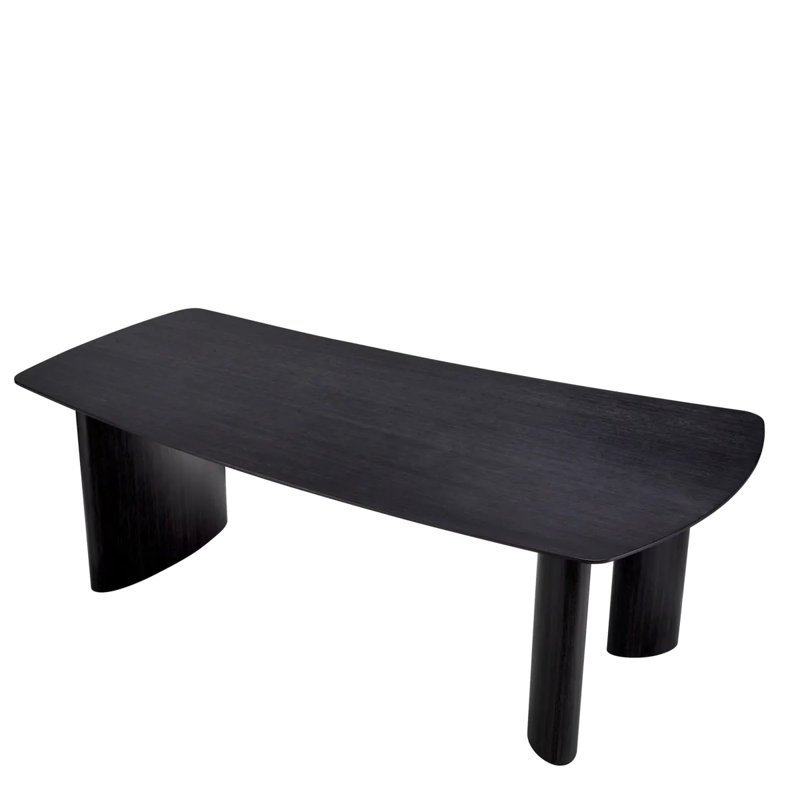 Bergman Dining Table, Charcoal Gray