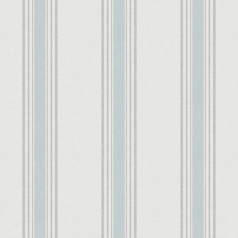 Laughlin Stripes Fabric Effect Design 10.05M X 53Cm Matte Wallpaper Roll, Blue