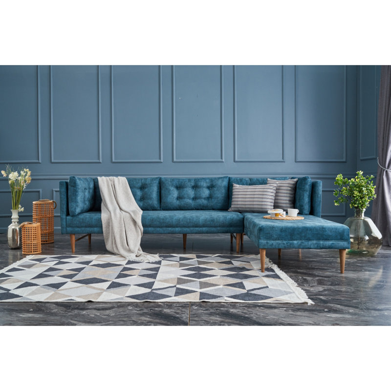 Canapé modulaire Edony, 100 % polyester turquoise