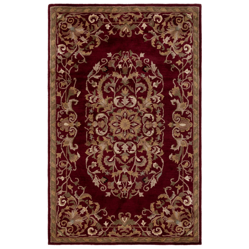 Balthrop Hand Tufted Wool Oriental Rug, Rectangle 5' x 8'