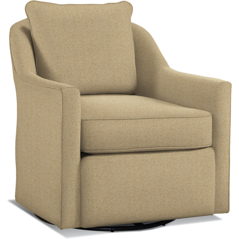 Leighton Upholstered Swivel Armchair, Elite Sand 100% Polyester