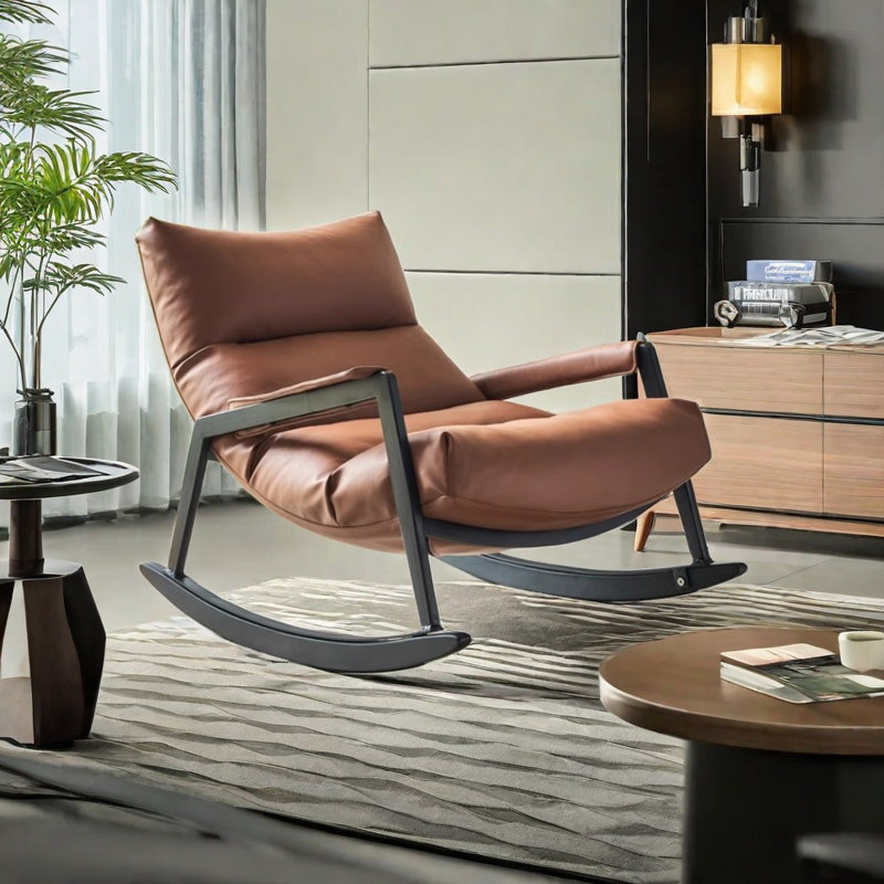 Chaise berçante en métal
