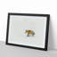 A Red Fox Alone in the Winter in Abstract - Framed Print-55629425-55629432