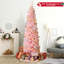 Arbre de Noël artificiel rose 7 pi avec support en métal pliable 635 branches The Holiday Aisle®