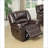 Recliners, Modern Manual Motion Glider Recliner Chair with Nailhead Trim | Dark Brown Bonded Leather Living Room Furniture-1699241732
