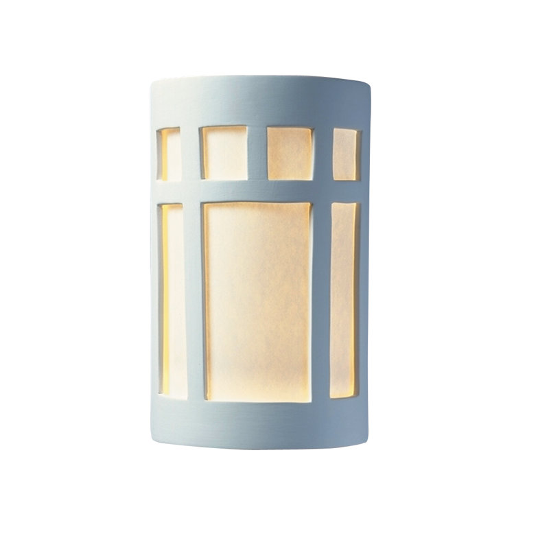 Krimhilde Ceramic Flush Mounted Sconce, Incandescent, 12.5" H x 7.75" W x 4" D