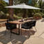 Fabiano Rectangular 6 - Person 82cm Long Dining Set with Cushions and Umbrella-331900324-331900327