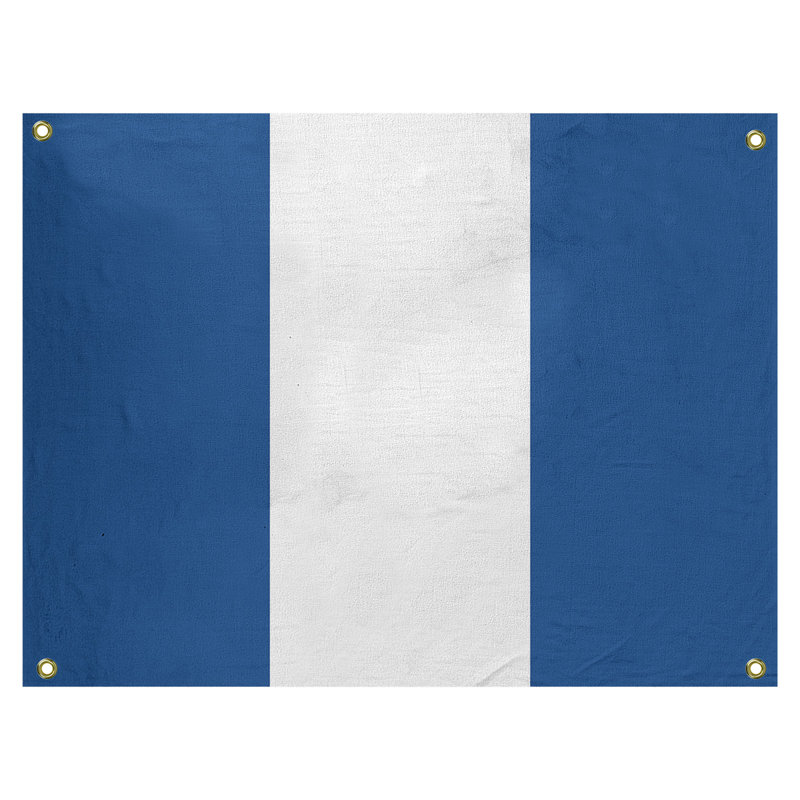 Tapisserie de polyester Baltimore, Toronto, H 50 po x l 59 po x P 1 po, Bleu foncé / Blanc