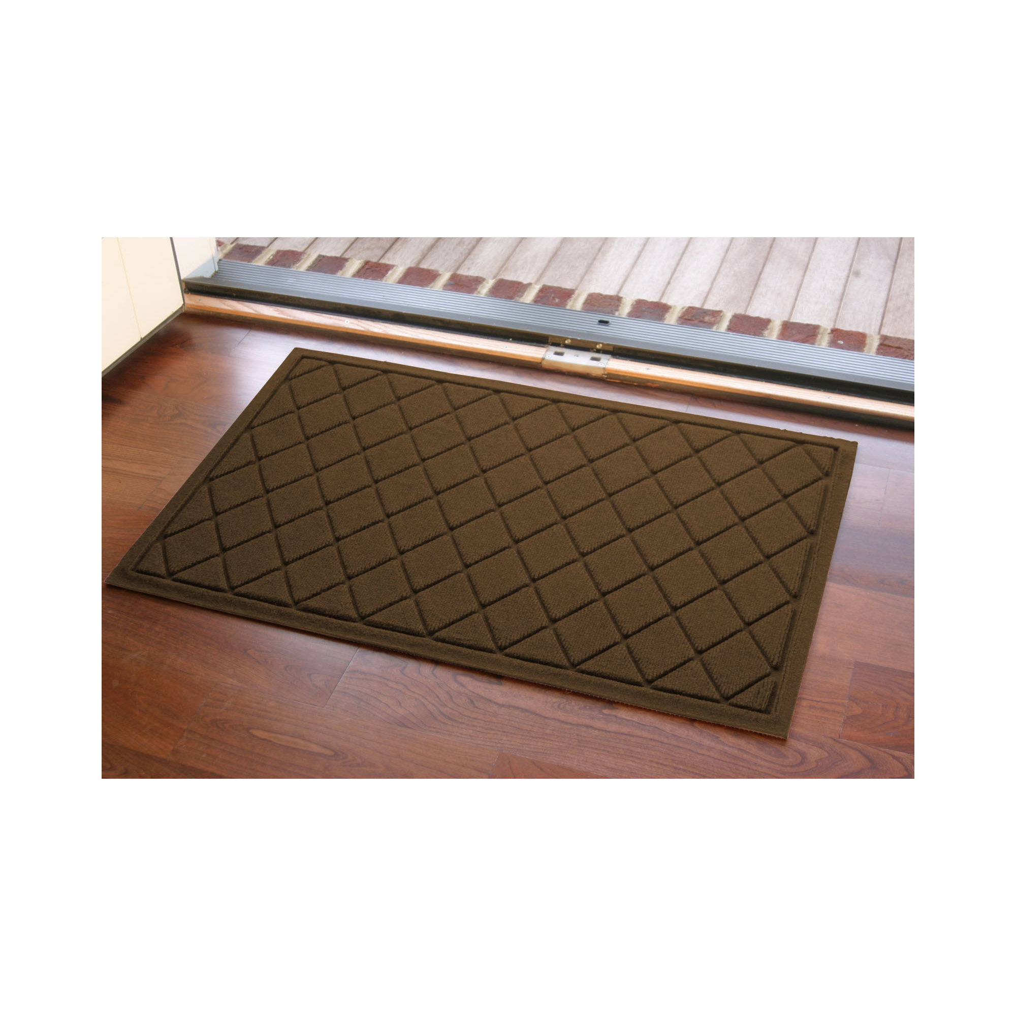 WaterHog Non-Slip Indoor/Outdoor Doormat, Dark Brown, Rectangle 24" x 36"