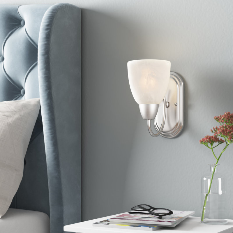 Stayton Steel Armed Sconce, Brushed Nickel