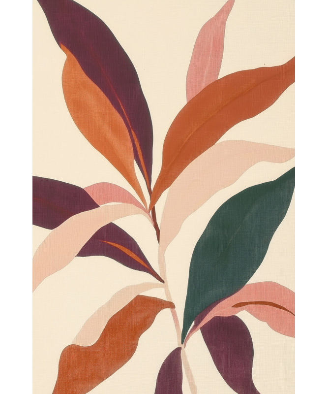 «Abstract Plants», art mural texturé encadré, Noir, noir, noir, noir, H 14 po x l 10 po