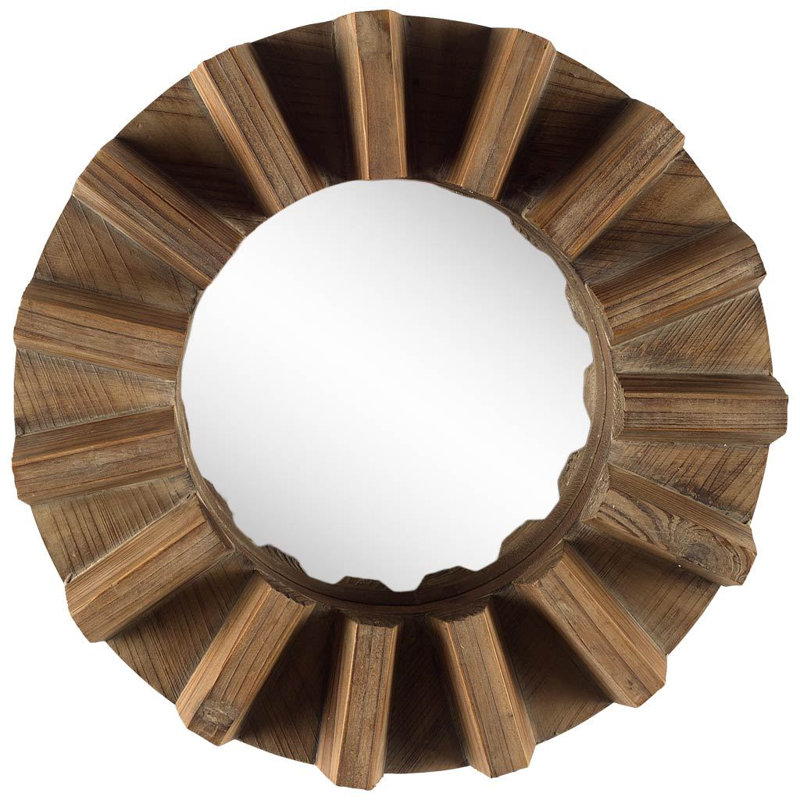 Miroir d'appoint Teston, 17 po x 17 po, Brun