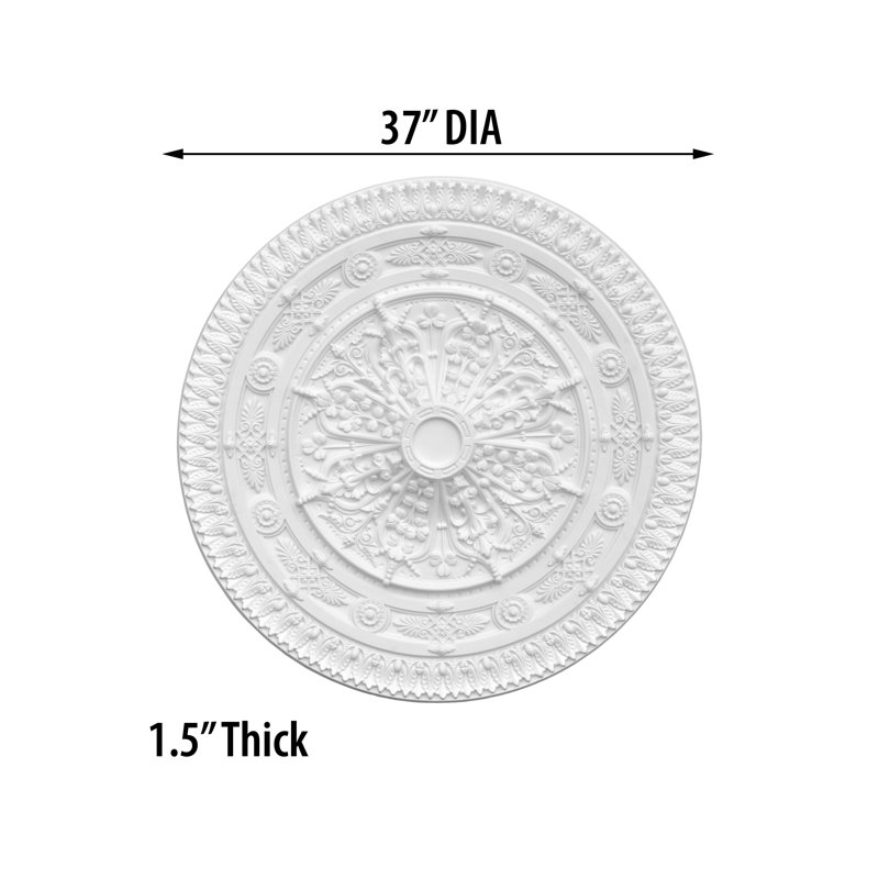 37'' H x 37'' W x 1.5'' D Ceiling Medallion