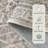 Oriental Kitchen Runner Rug Non Slip, Washable Hallway Runner With Rubber Backing, Vintage Hallway Rug Ultra-Thin Soft Carpet For Bedroom Bathroom, Grey/Brown-1044416742