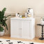 Armoire de rangement polyvalente et moderne avec portes doubles et tablettes réglables, parfaite pour la salle à manger, le salon ou le vestibule