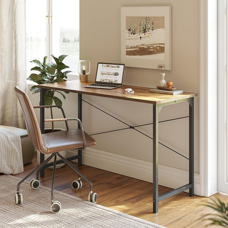 Sasha Desk, 28.74" H x 31.5" W x 15.75" D, Rustic Brown/Black