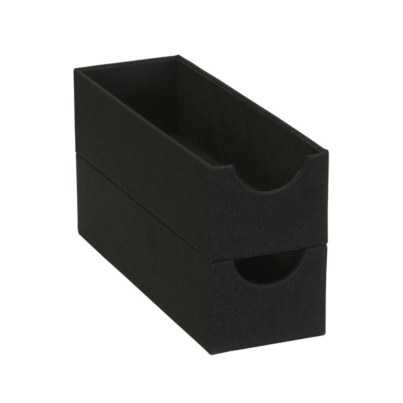 Ensemble de 2 plateaux de rangement Kinney, Lin noir