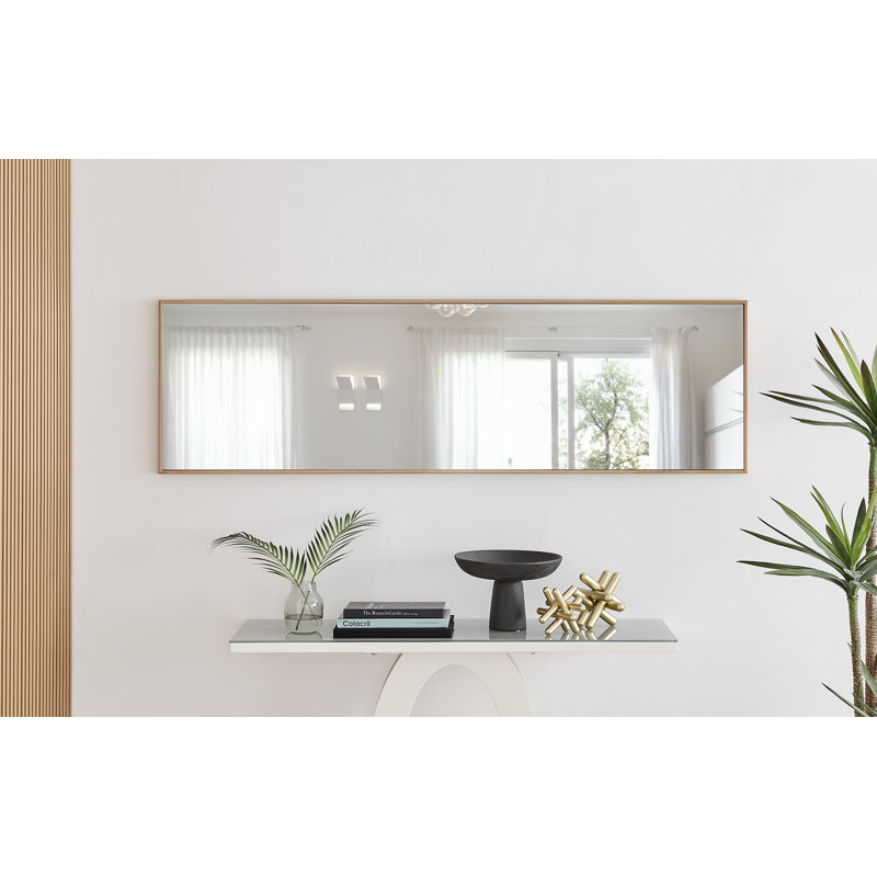 Rectangle Metal Frame Wall Mirror Simple and Elegant Modern Design, 170cm H x 50cm W, Copper