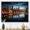 «Chicago Cityscape By Night I», reproduction sur toile