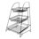 3-Tier Wire Display Rack Bakery Snacks Confection Tray Display Countertop Stand Black