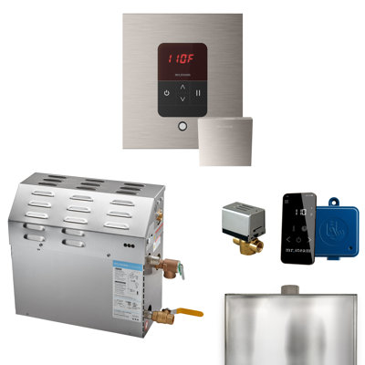 MS 9 kW (9000 W) Steam Shower Generator Package with square iTempo Control and Accessories
