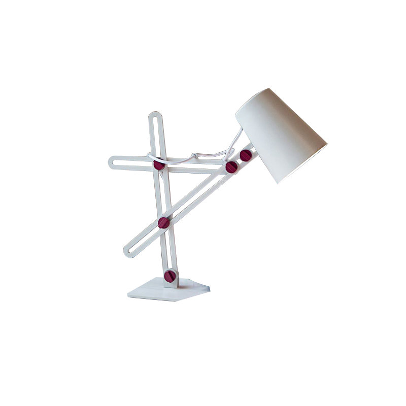 Merced Metal Desk Lamp, Purple/White