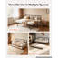 Lit de jour simple avec couchette escamotable en métal pour lit de jour escamotable, pour le salon, chambre d'amis, peu encombrant, support de canapé-lit en métal robuste, roulettes verrouillables, assemblage facile, noir