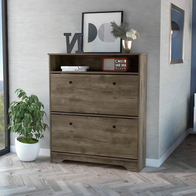 Range-chaussures, plateau supérieur, une tablette ouverte, deux tablettes extensibles